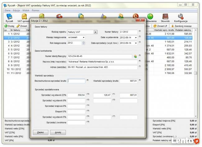 Ryczałt - program do ryczałtu ewidencjonowanego