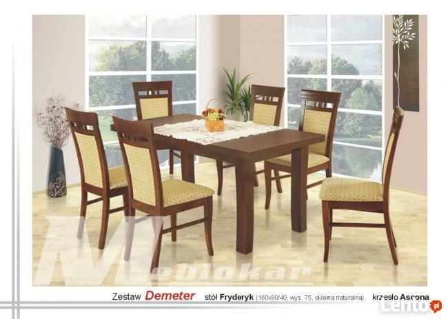 Zestaw DEMETER | stół + 6 krzeseł | KLASYKA |