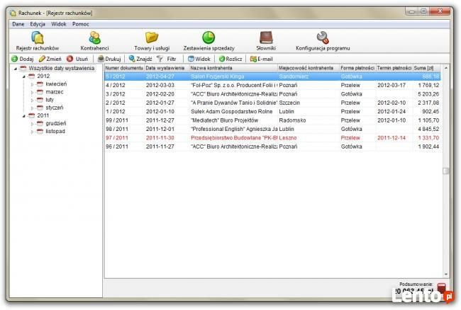 Rachunek-program do wystawiania rachunków oraz faktur bez VA