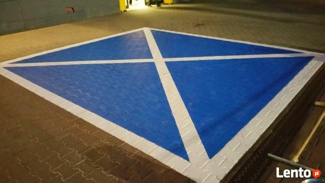 Malowanie miejsc postojowych, malowanie lini, piktogramy