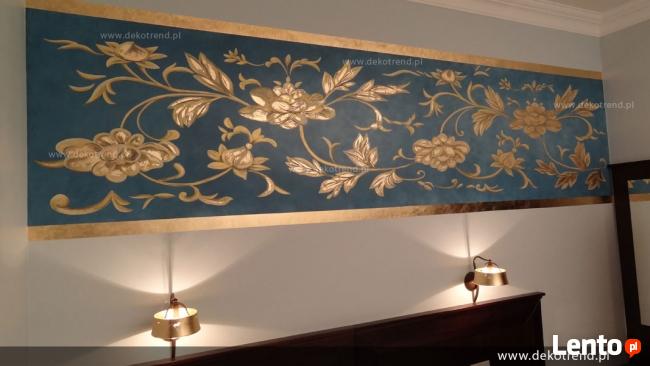 Pozłotnictwo, złocenie ścian płatkami złota, szlagmetalem