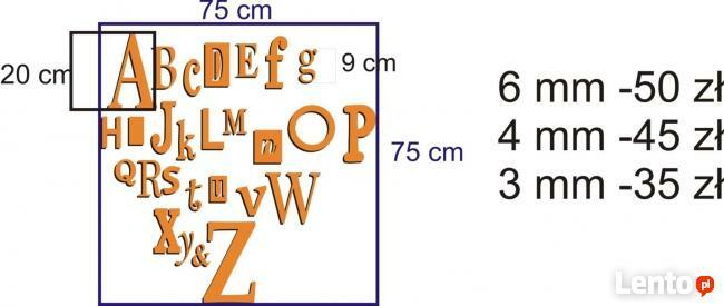 dekoracyjny alfabet