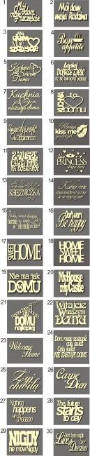 Napisy scalone ze sklejki