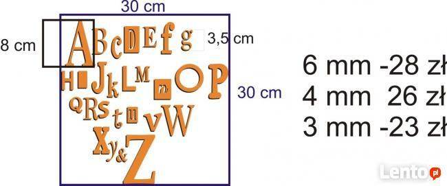 dekoracyjny alfabet