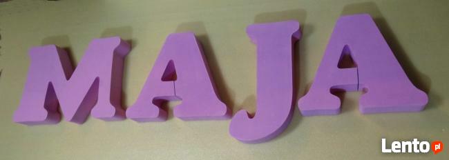 Litery 3d ze styroduru malowane ręcznie