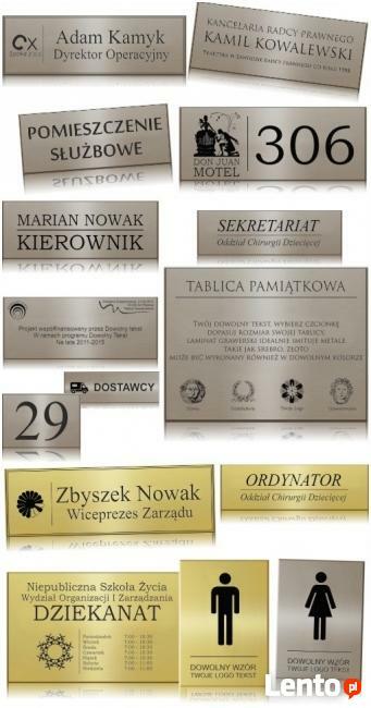 tabliczki grawerowane