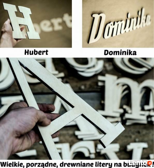 Ozdobne litery ze sklejki