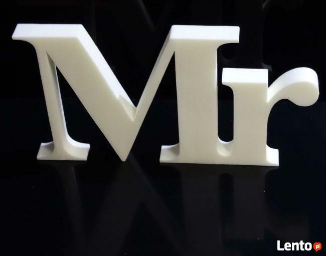 litery 3d styrodur niemalowany