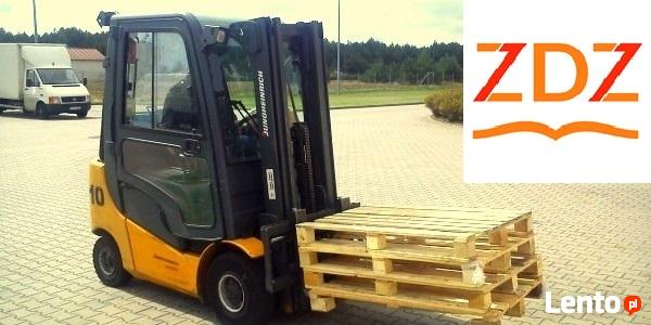 kurs na wózki widłowe ładowarki jezdniowe widlak praca