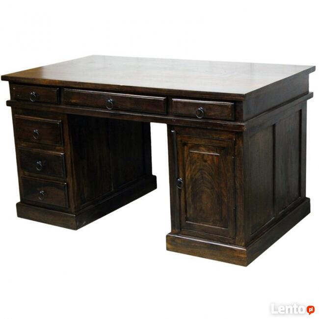 duże pojemne drewniane biurko 150x76x80 cm