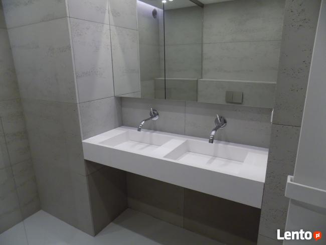 Umywalki podwójne z blatem Umywalka na wymiar Corian Staron