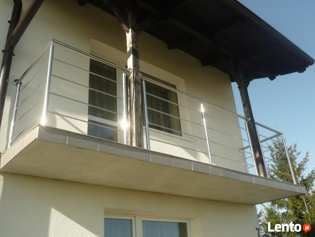 Balustrady, poręcze ze stali nierdzewnej