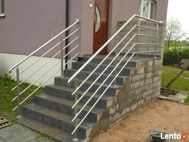 Balustrady, poręcze ze stali nierdzewnej