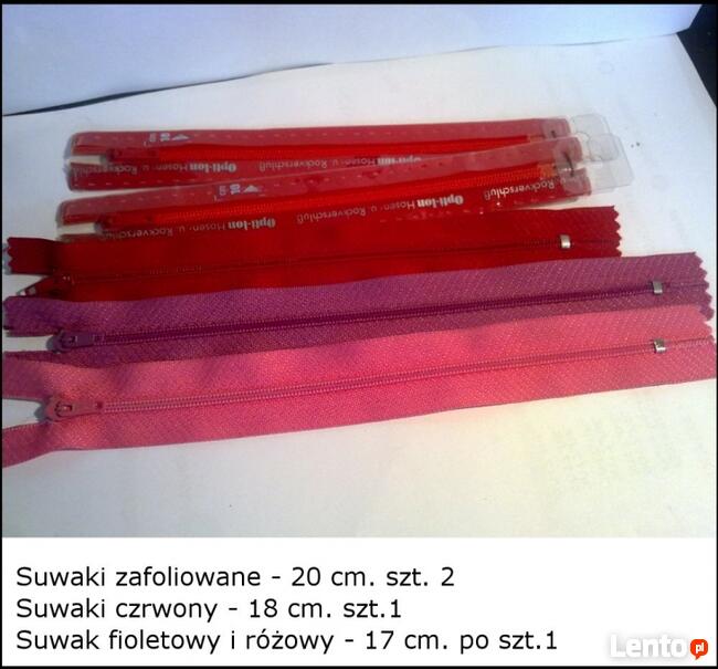 Suwaki. Zamki błyskawiczne. Nowe.