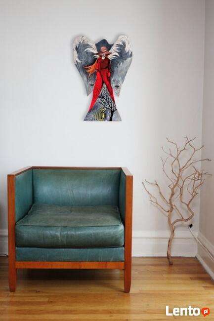 Obraz na drewnie "ANIOŁ PRZEJŚCIA" artystki A. Laube