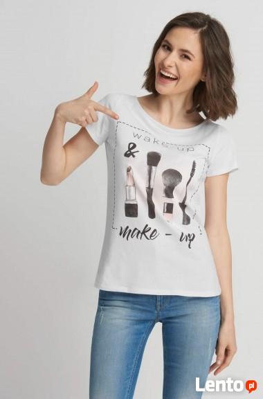 t-shirt z nadrukiem Orsay