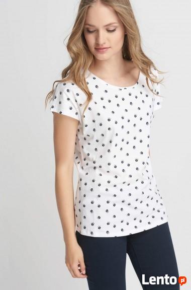 Biały t-shirt z nadrukiem Orsay