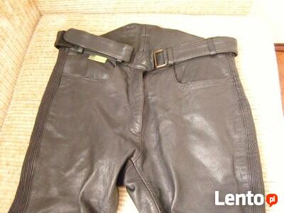spodnie motocyklowe skórzane damskie super klasa