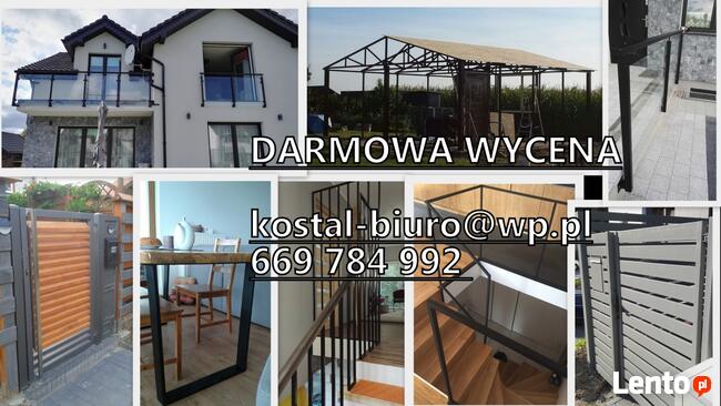 BALUSTRADY, OGRODZENIA, BRAMY, Konstrukcje DARMOWA WYCENA