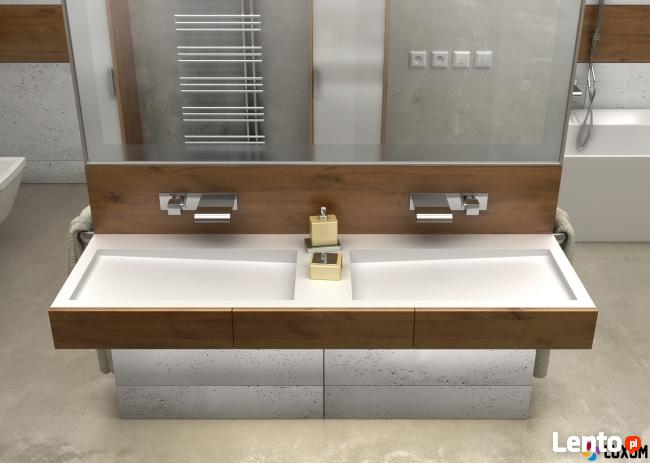 Kompozyty solid surface Corian Staron Krion - blaty umywalki