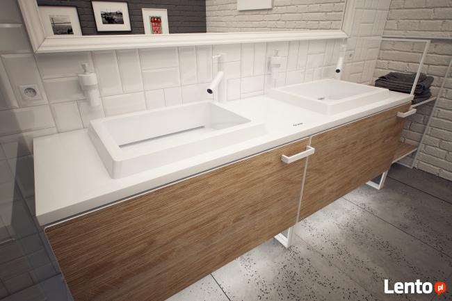 Kompozyty solid surface Corian Staron Krion - blaty umywalki