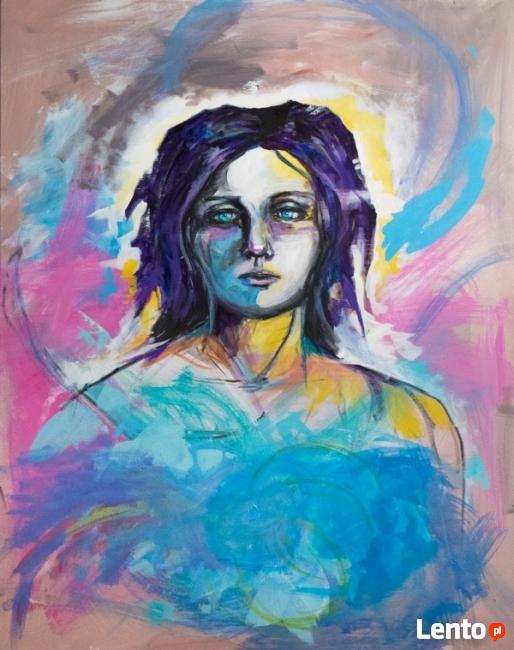 Akryl na płótnie "ANIOŁ" obraz 100x80cm artystki A.Laube