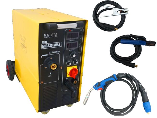 Spawarka MAGNUM MIG 330 MMA migomat 4x4 4R 400V mocny 300A
