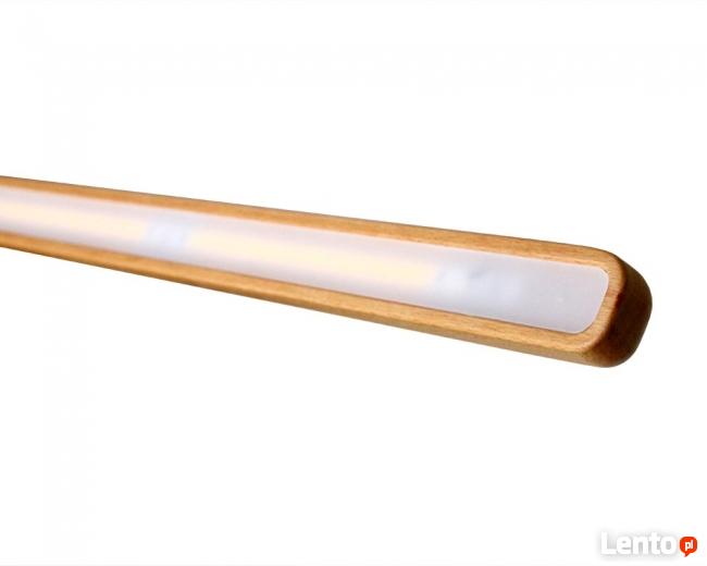 Lampa sufitowa wisząca Agata LED 20W oprawa drewno