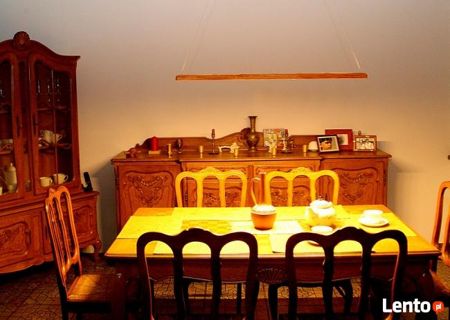 Lampa sufitowa wisząca Agata LED 20W oprawa drewno