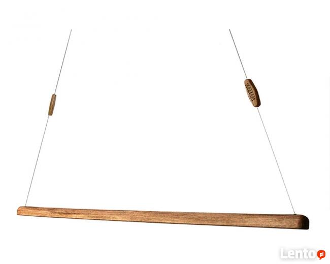 Lampa sufitowa wisząca Agata LED 20W oprawa drewno