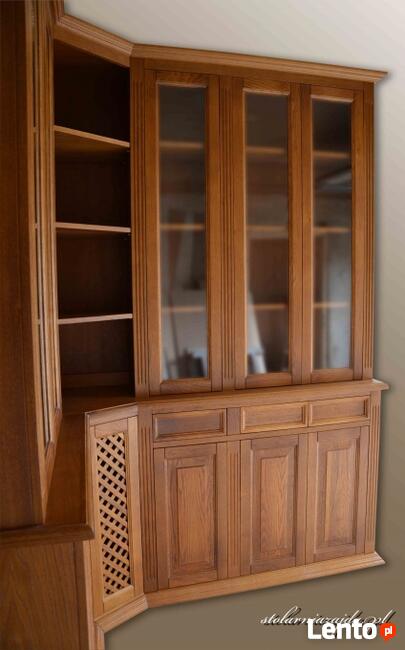 Biblioteczka z drewna dębowego. Regał na książki