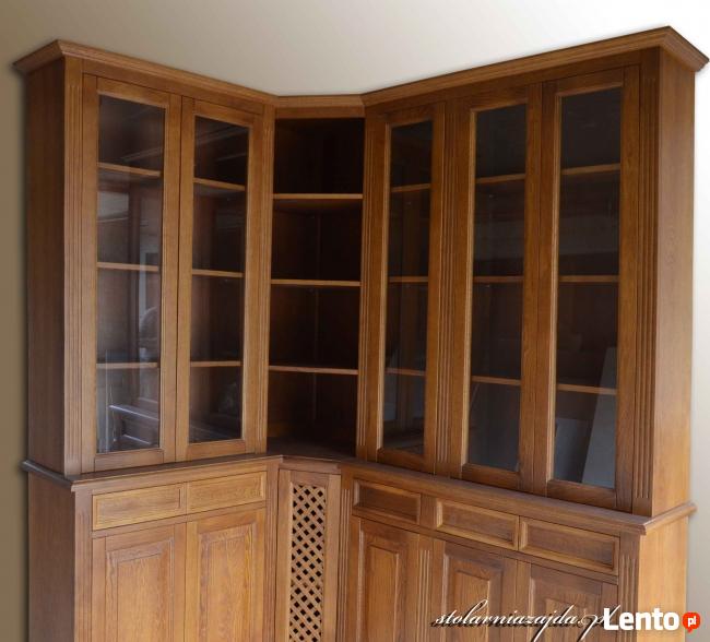 Biblioteczka z drewna dębowego. Regał na książki