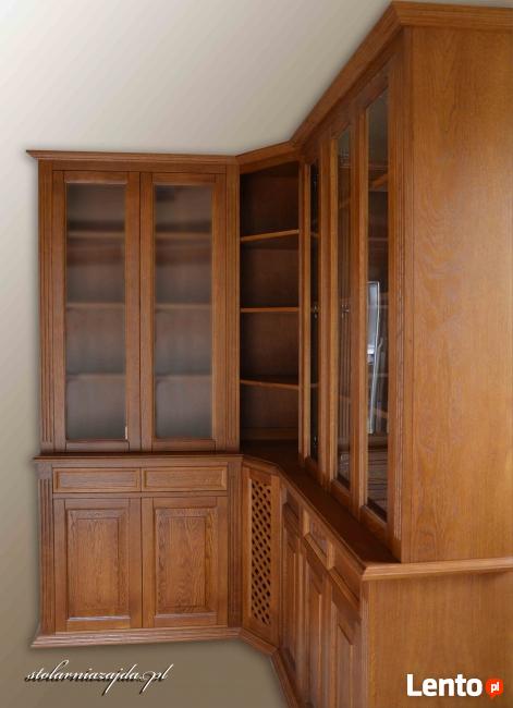 Biblioteczka z drewna dębowego. Regał na książki