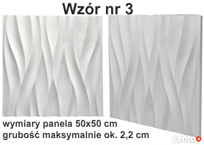 PANEL ŚCIENNY DEKORACYJNY panele 3d płytki gipsowe kasetony