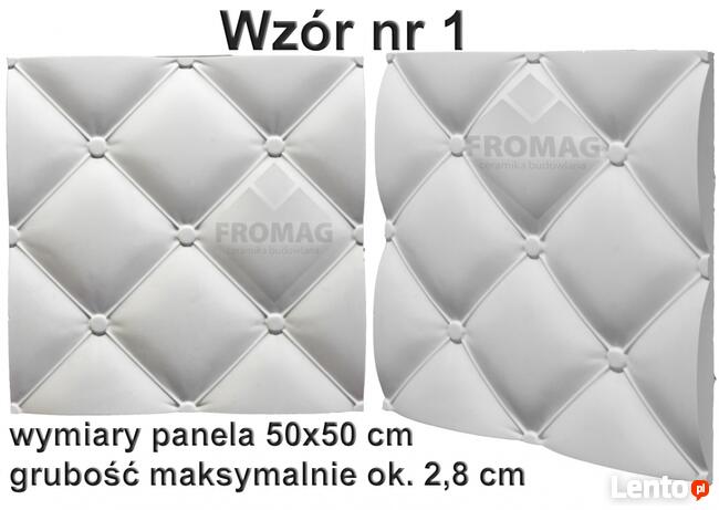 PANEL ŚCIENNY DEKORACYJNY panele 3d płytki gipsowe kasetony