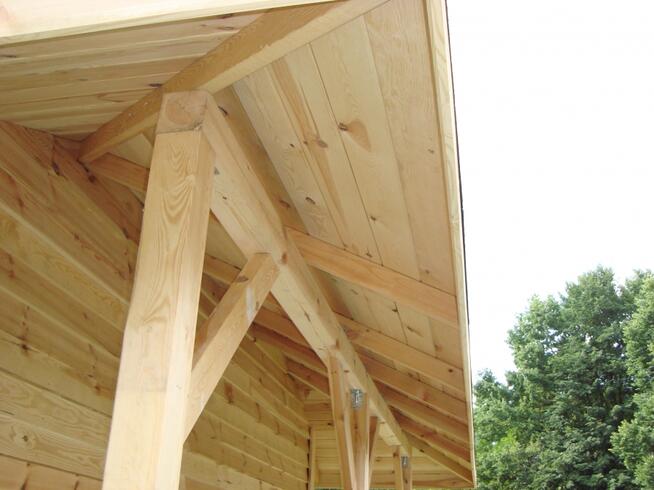 GARAŻ DREWNIANY dom domek wiata drewna 2 drewutnie