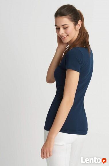 Granatowy t-shirt Orsay