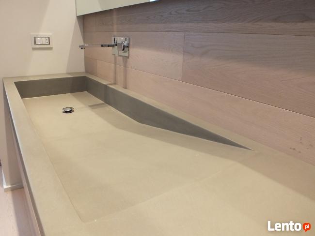 Umywalki betonowe. Lekkie umywalki z betonu na wymiar Luxum