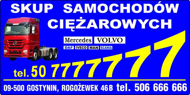 SKUP CIĄGNIKÓW SIODŁOWYCH SAMOCHODÓW CIĘŻAROWYCH