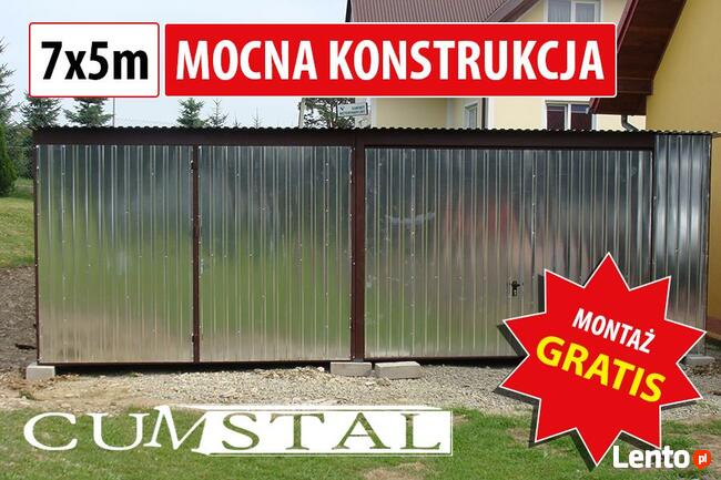 Garaż 7x5 garaże blaszane blaszak 2 stanowiska montaż gratis