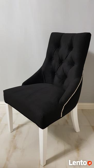 Krzesło pikowane z kołatką i pinezkami Nowe Glamour