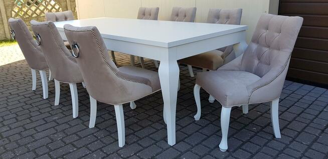 Krzesło pikowane z kolatką Noga LUDWIK Producent nowe