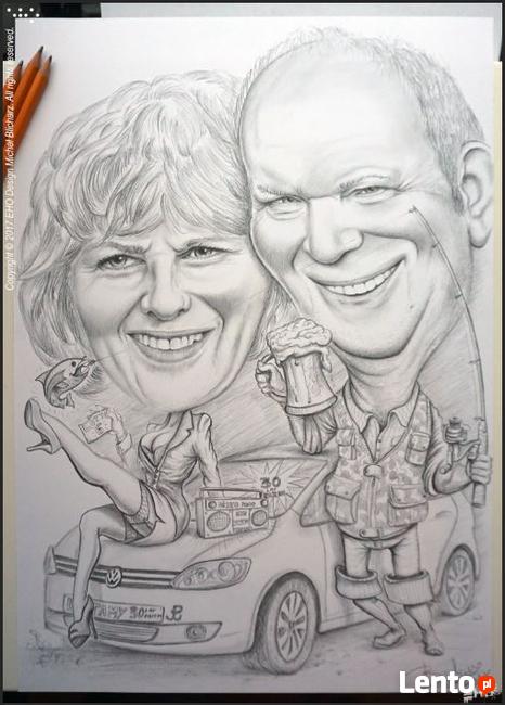 Portrety karykatura rysunki grafiki karykatury portret obraz