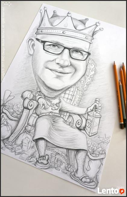 Portrety karykatura rysunki grafiki karykatury portret obraz