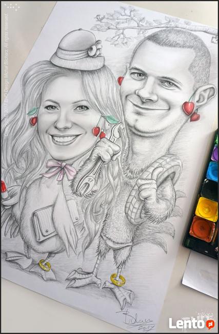 Portrety karykatura rysunki grafiki karykatury portret obraz