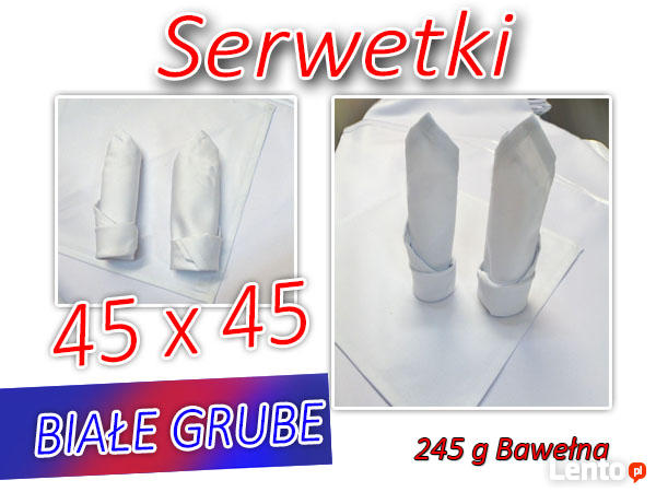 serwetki bankietówki 45 x 45 BAWEŁNA NOWE KOLORY