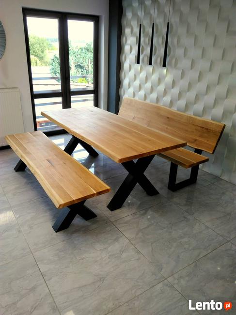 Meble industrialne ,dębowe ,ogrodowe stół ławka do jadalni