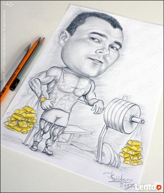 Portrety karykatura rysunki grafiki karykatury portret obraz