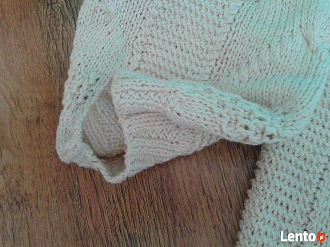 sweter kolor ecru hand made