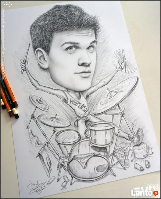 Portrety karykatura rysunki grafiki karykatury portret obraz